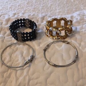 Chic Black and Gold Bracelet Collection